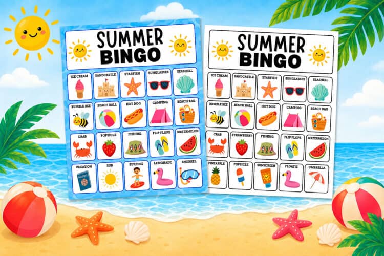 Summer Bingo Cute summer bingo game