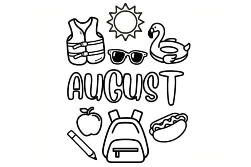 August Coloring Pages