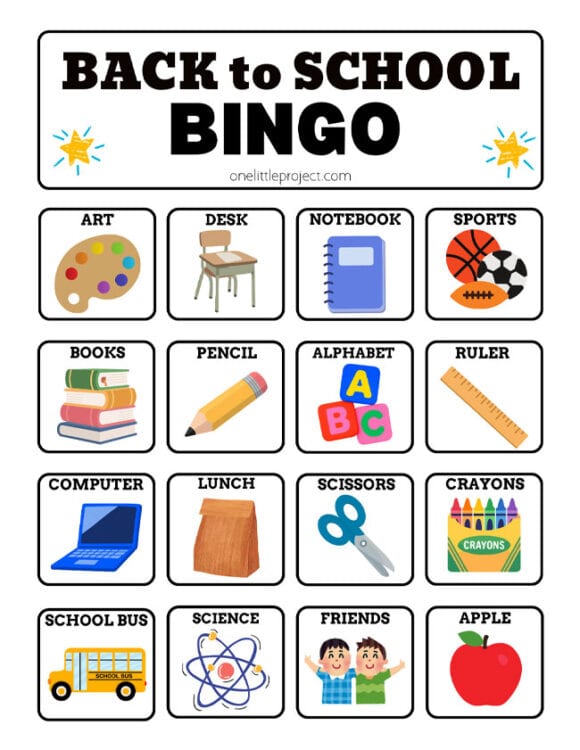 Back to School Bingo for Teachers Fun back to school bingo activity