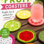 Fruit crochet coasters