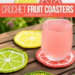 Making crochet fruit coasters