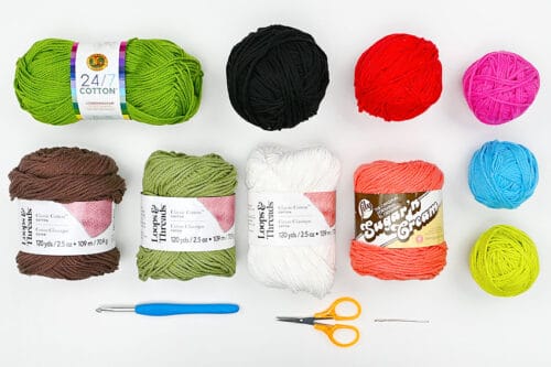 Crochet Fruit Coasters Supplies