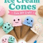 Ice cream cones crochet pattern