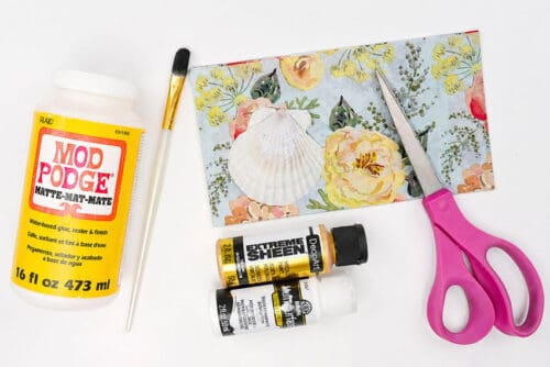 Decoupage Shells Supplies