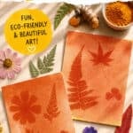 Beautiful sun prints made with turmeric