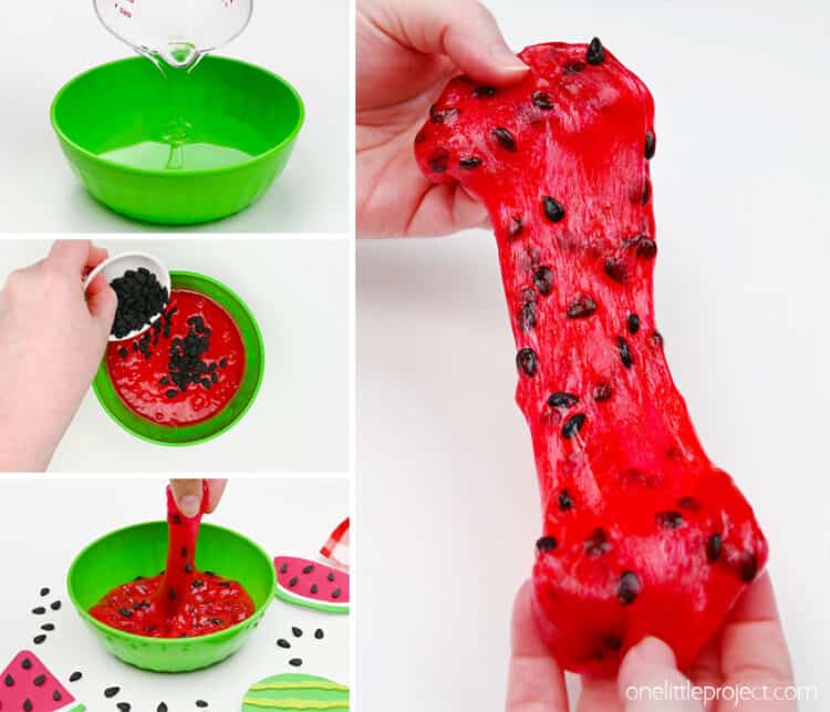 How to Make Watermelon Slime DIY watermelon slime recipe