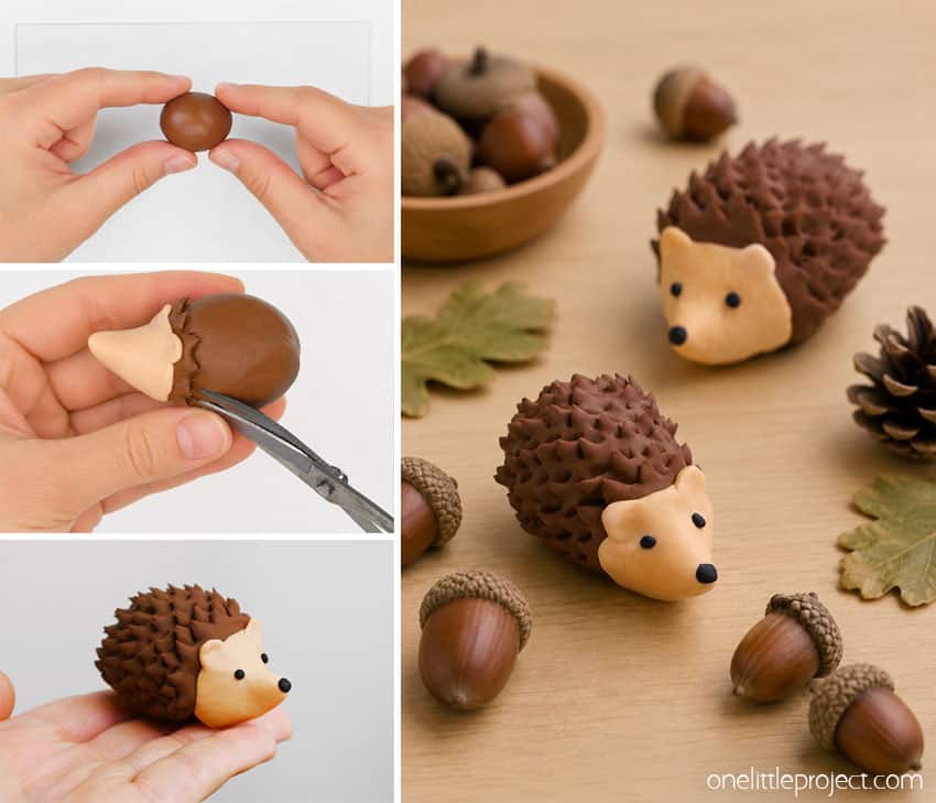 How to Make a Clay Hedgehog DIY clay hedgehog