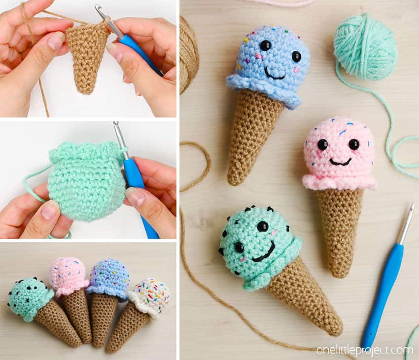 How to Make a Crochet Ice Cream Cone Crochet ice cream cone pattern