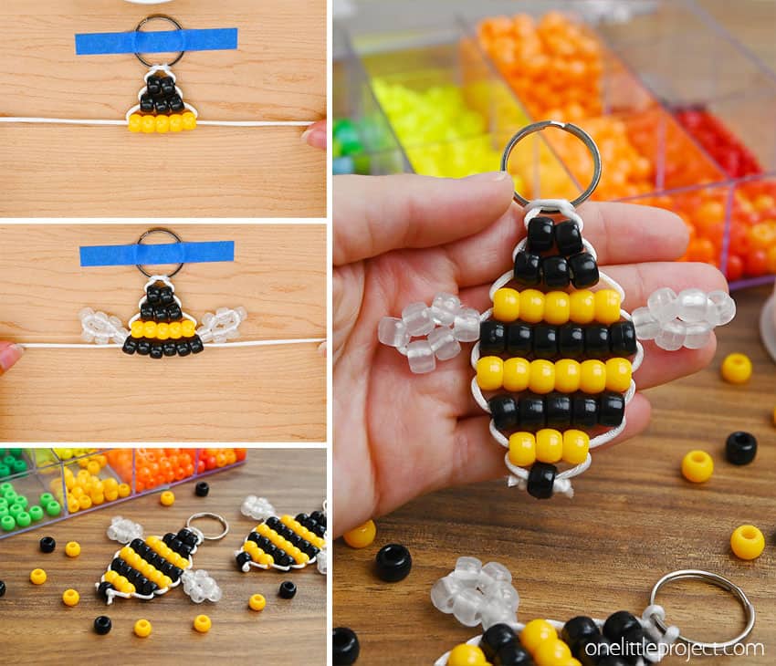 How to Make a Pony Bead Bee DIY pony bead bee keychain