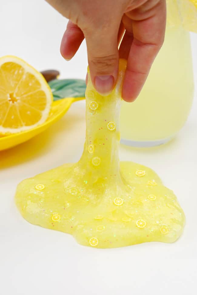 Lemonade Slime Stretchy lemonade slime