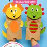 Dino puppet with free templates