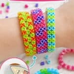 Colorful Perler Bead Bracelets