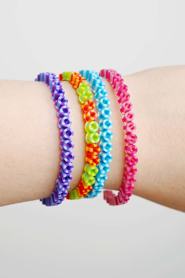 Perler Bead Bracelets Thin Perler bead bangle bracelets