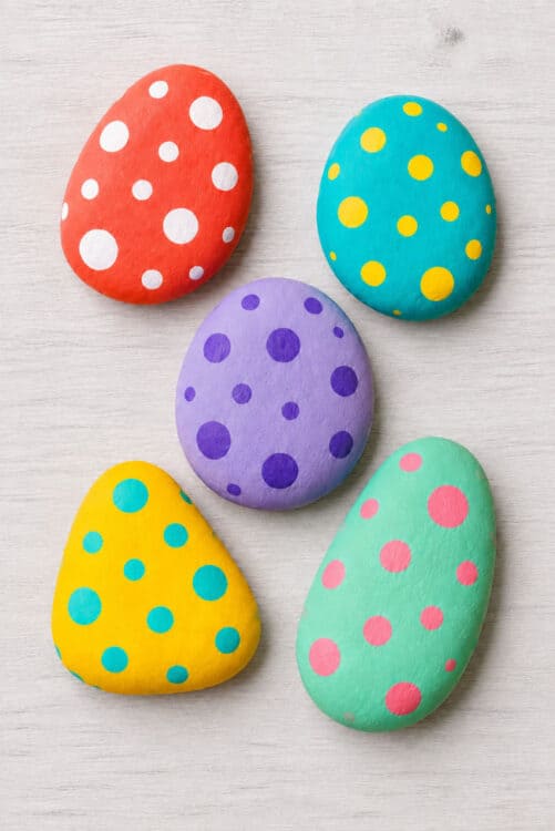 Painted Rocks Ideas Polka Dot Painted Rocks