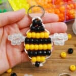 Pony Bead Bee Keychain