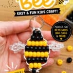 Kids pony bead craft for spring and summer