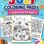 Printable July Coloring Sheets
