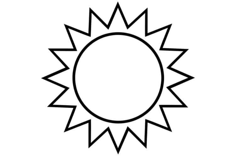 Simple Sun Outline