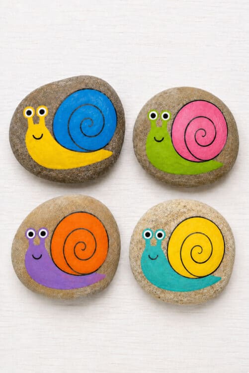 Painted Rock Ideas Snail Painted Rocks