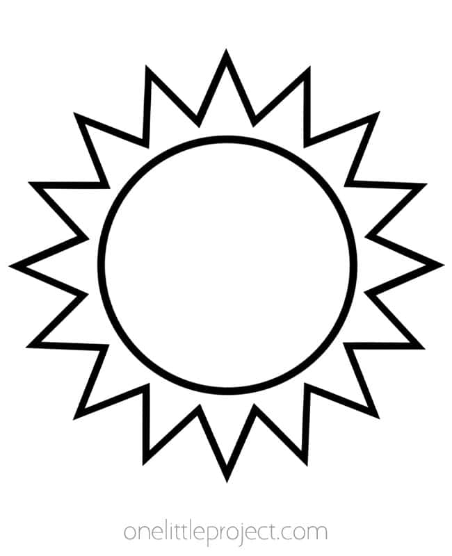 Sun Outline Printable sun outline