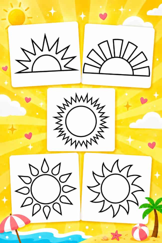 Sun Template Sun templates for kids crafts