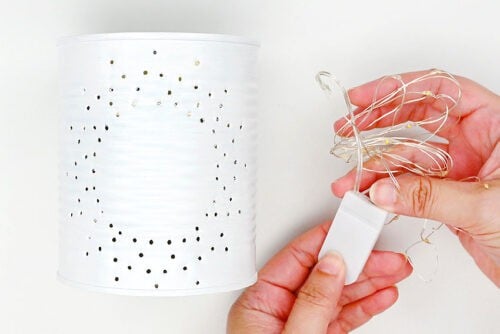 Tin can lanterns