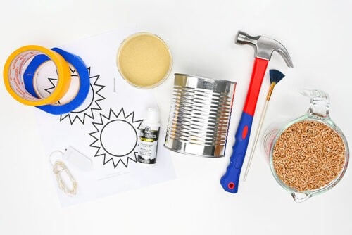 Tin can lanterns supplies