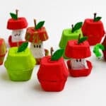 Apple Recycled Egg Carton Craft