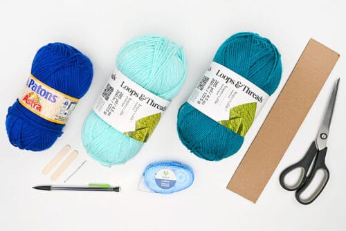 Cardboard Weaving Loom Supplies