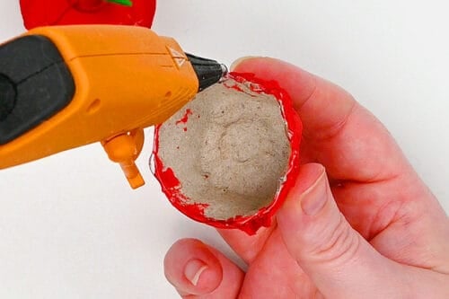 Egg Carton Apple Craft