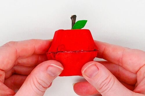 Egg Carton Apple Craft