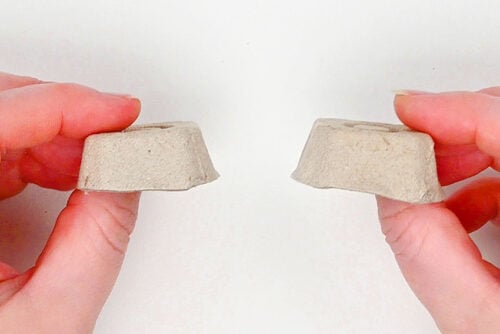 Egg Carton Apple Craft