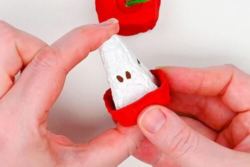 Egg Carton Apple Craft