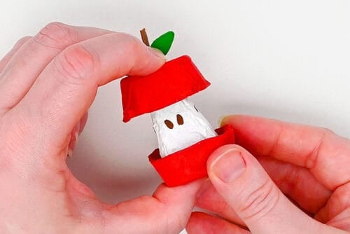 Egg Carton Apple Craft