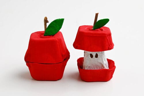 Egg Carton Apple Craft
