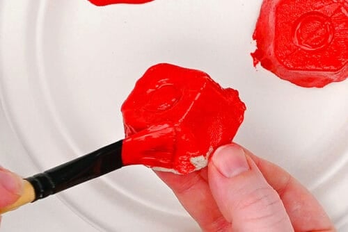 Egg Carton Apple Craft
