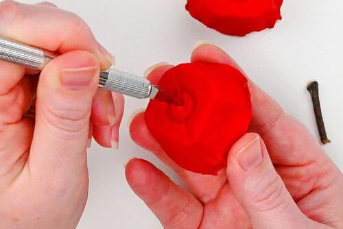 Egg Carton Apple Craft