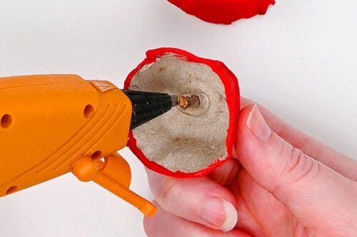 Egg Carton Apple Craft