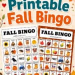 Fall bingo boards