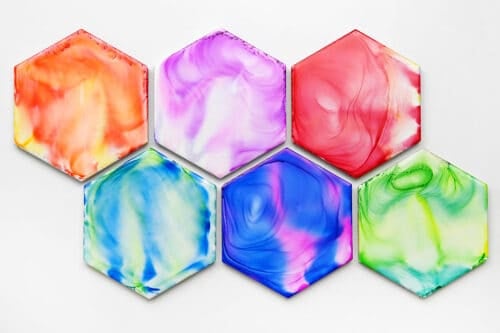 Fire Art Tile Coasters