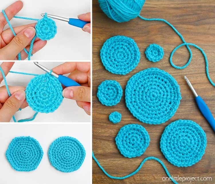 Making a flat round crochet circle