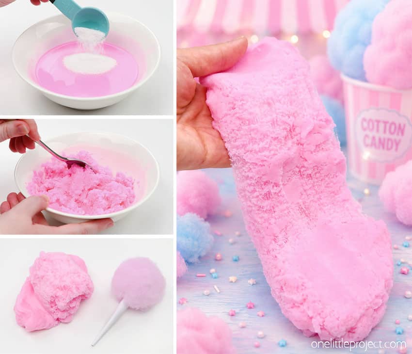 How to Make Cotton Candy Slime DIY cotton candy slime recipe
