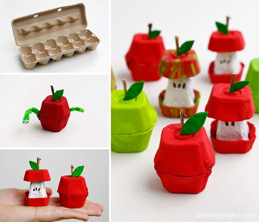 How to Make Egg Carton Apples DIY egg carton apples