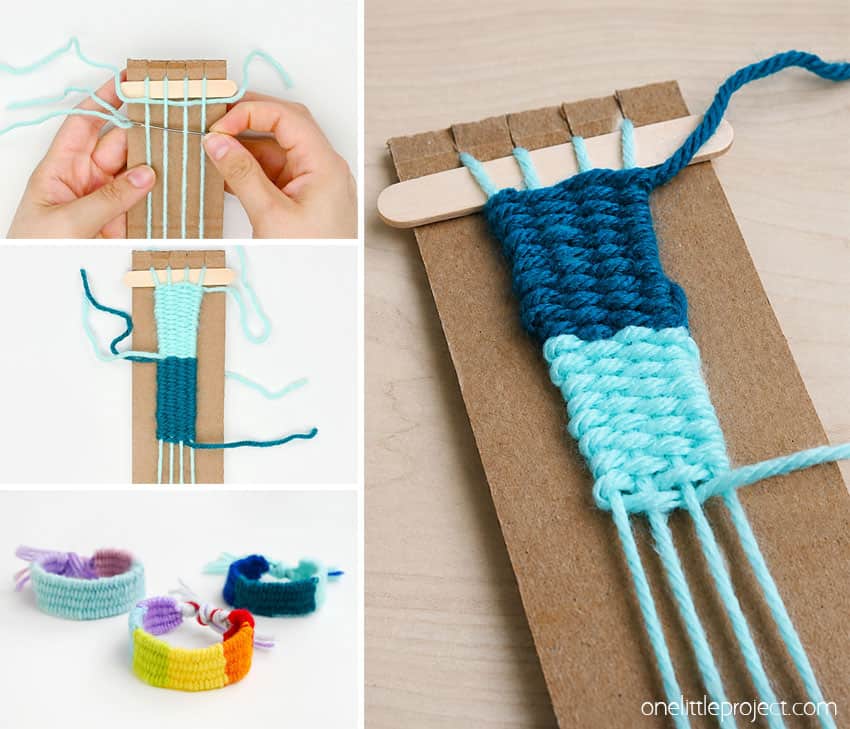 How to Make a Cardboard Loom DIY cardboard weaving loom