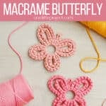 Macrame butterfly craft