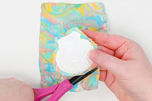 Marbled Seashells Craft