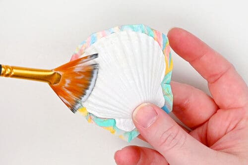 Marbled Seashells Craft
