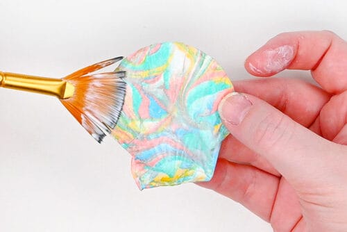 Marbled Seashells Craft