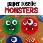 Rosette monster made of folded paper