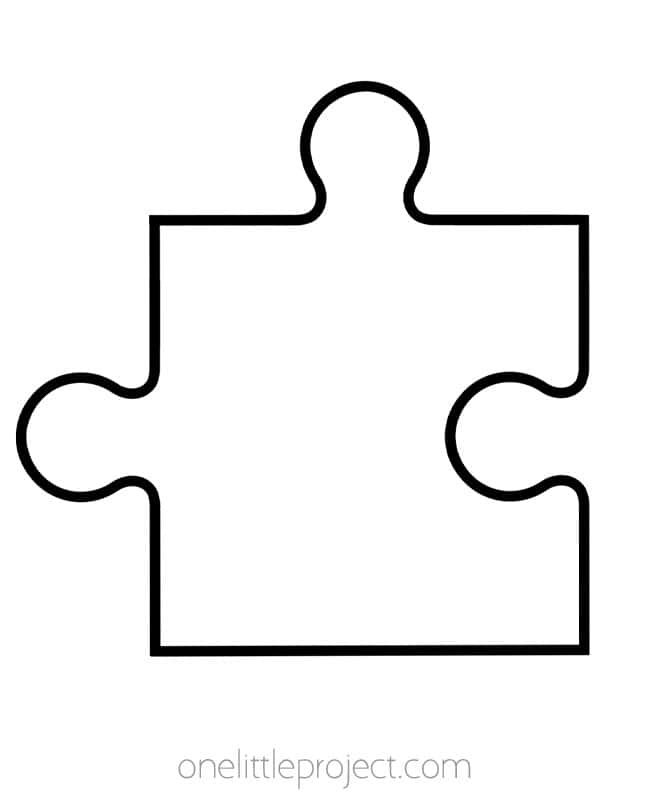 Puzzle Piece Shapes Puzzle Piece Shapes - 1 flat side, 2 tabs, 1 opening
